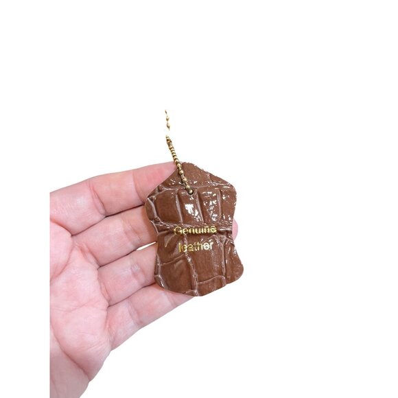 MC Marc Chantal Hobo Croco-Embossed Kayden Brown Shoulder Bag With Tassel Accent - Picture 9 of 9